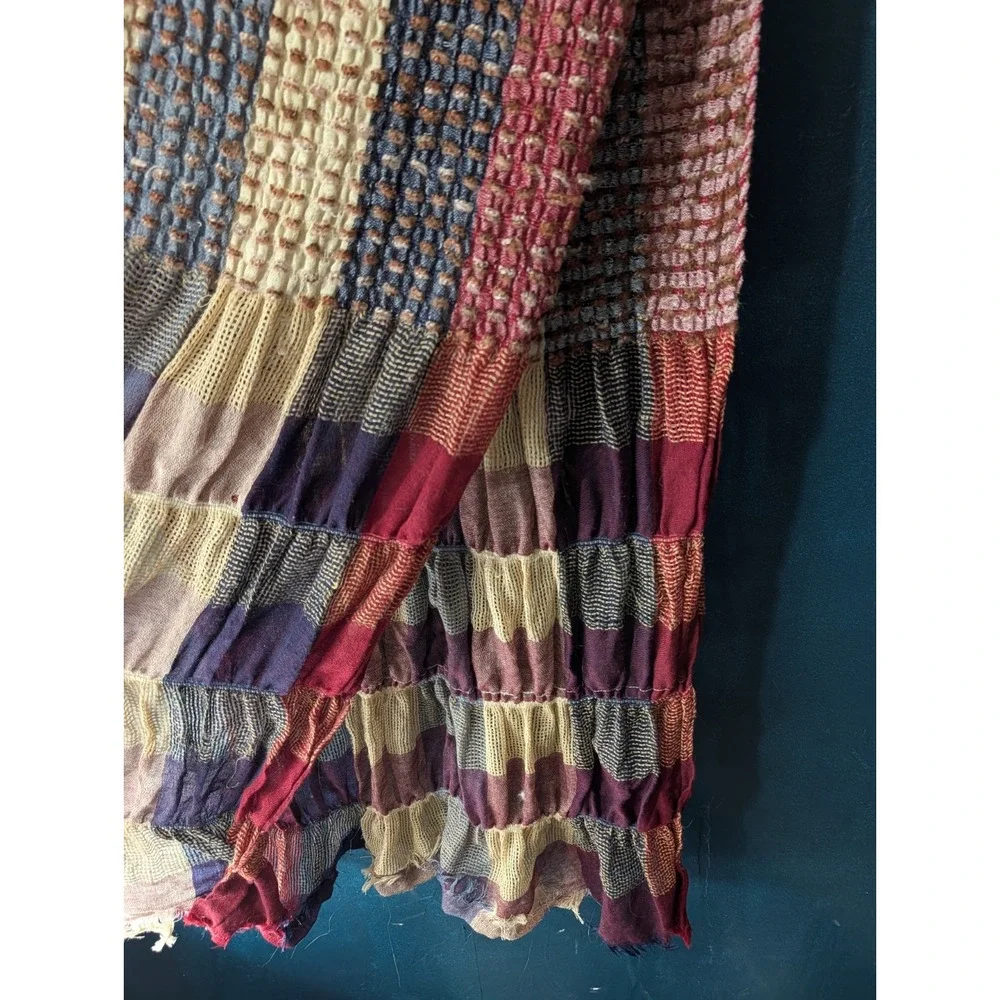 Boho Woven Table Runner Textured Striped Farmhouse Dining Decor Multicolor